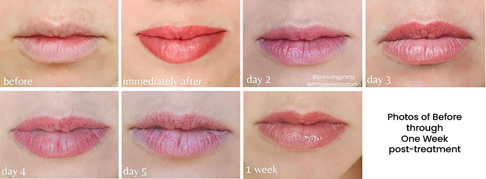 lip blushing progress